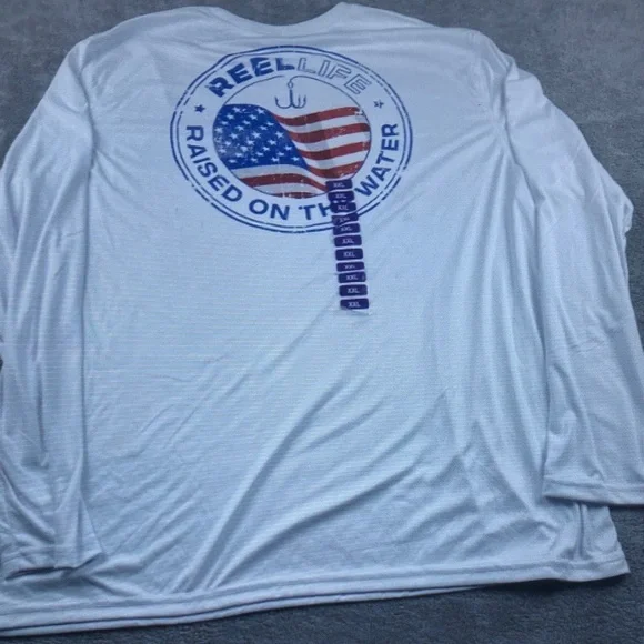 Men’s Long-Sleeve Performance Shirt - White - Picture 3 of 3